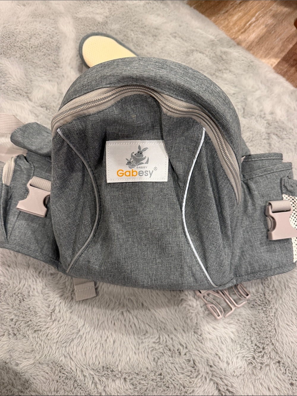 Gabesy Gray Waist Toddler support Bag - Sleek Hands-Free Carry all one size